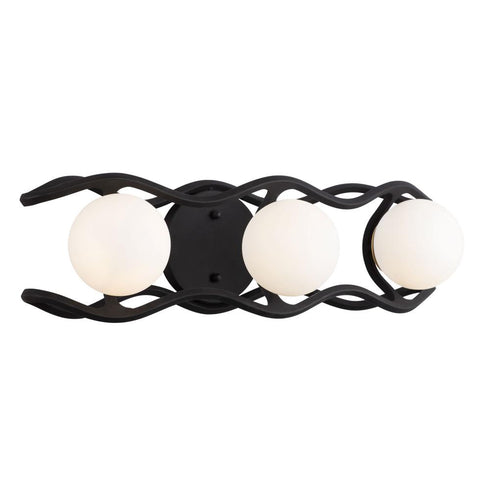 Varaluz Black Betty 3 Light Bath Carbo French Gold Model: 374B03CBFG