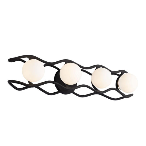 Varaluz Black Betty 4 Light Bath Carbo French Gold Model: 374B04CBFG
