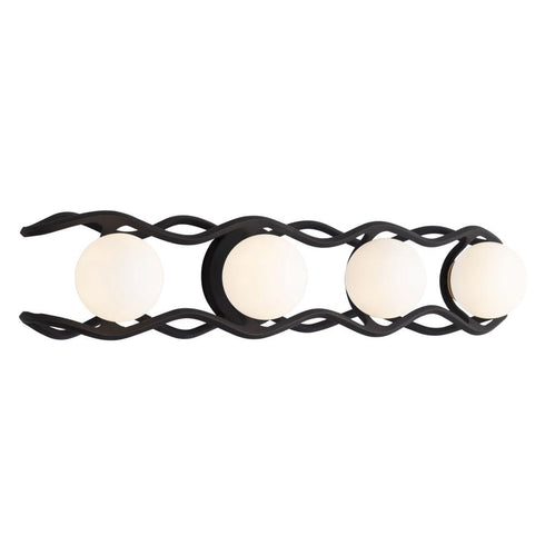 Varaluz Black Betty 4 Light Bath Carbo French Gold Model: 374B04CBFG