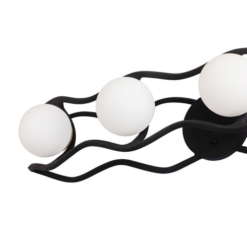 Varaluz Black Betty 4 Light Bath Carbo French Gold Model: 374B04CBFG
