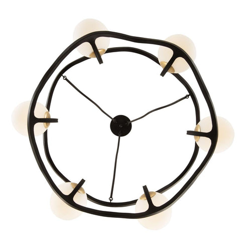 Varaluz Black Betty 6 Light Chandelier Carbo French Model: 374C06CBFG