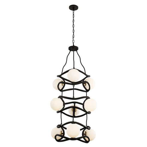 Varaluz Black Betty 9 Light 3 Tier Foyer Carbo Model: 374F09CBFG