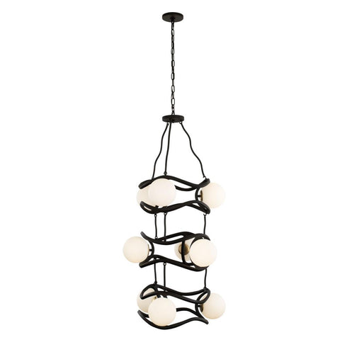 Varaluz Black Betty 9 Light 3 Tier Foyer Carbo Model: 374F09CBFG