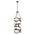 Varaluz Black Betty 9 Light 3 Tier Foyer Carbo Model: 374F09CBFG