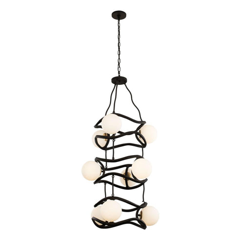 Varaluz Black Betty 9 Light 3 Tier Foyer Carbo Model: 374F09CBFG