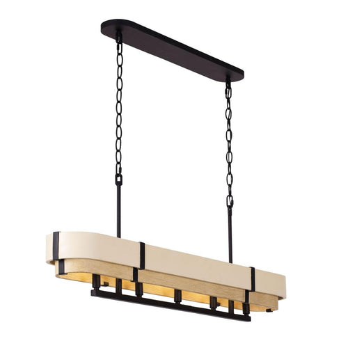 Varaluz Blonde Moment 5 Light Linear Pendant Matte Model: 389N05MBHN