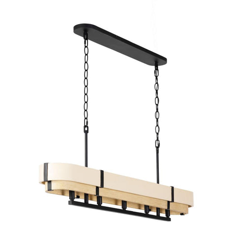 Varaluz Blonde Moment 5 Light Linear Pendant Matte Model: 389N05MBHN