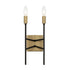 Varaluz Bodie 2 Light Ada Sconce Havana Gol Carbon Model: 314W02HGCB