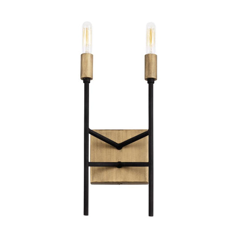 Varaluz Bodie 2 Light Ada Sconce Havana Gol Carbon Model: 314W02HGCB