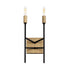 Varaluz Bodie 2 Light Ada Sconce Havana Gol Carbon Model: 314W02HGCB