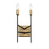 Varaluz Bodie 2 Light Ada Sconce Havana Gol Carbon Model: 314W02HGCB