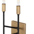 Varaluz Bodie 2 Light Ada Sconce Havana Gol Carbon Model: 314W02HGCB