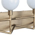 Varaluz Bodie 4 Light Bath With Glossy Opal White Glass in Havana Gold Model: 314B04HG