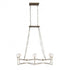 Varaluz Bodie 6 Light Linear Pendant With Glossy Opal White Glass in Havana Gold Model: 314N06HG