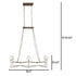 Varaluz Bodie 6 Light Linear Pendant With Glossy Opal White Glass in Havana Gold Model: 314N06HG