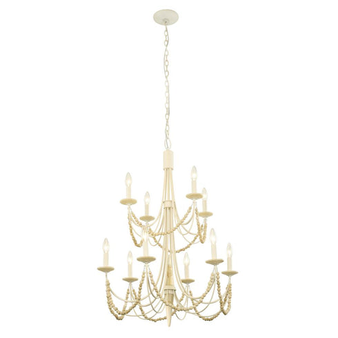 Varaluz Brentwood 10 Light 2 Tier Chandelier Model: 350C10CW