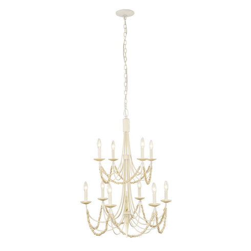 Varaluz Brentwood 10 Light 2 Tier Chandelier Model: 350C10CW