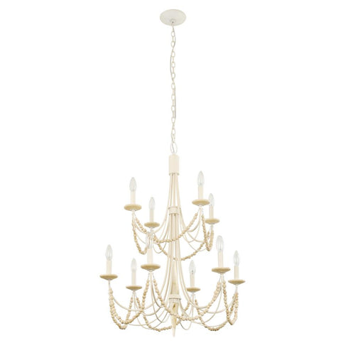 Varaluz Brentwood 10 Light 2 Tier Chandelier Model: 350C10CW