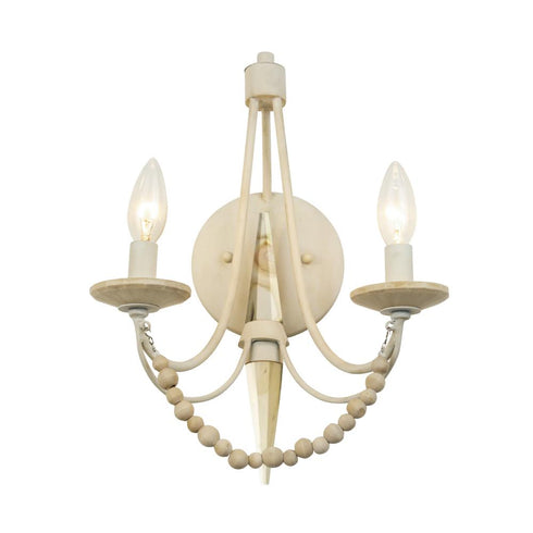 Varaluz Brentwood 2 Light Wall Sconce Country White Model: 350W02CW