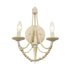 Varaluz Brentwood 2 Light Wall Sconce Country White Model: 350W02CW