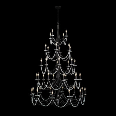 Varaluz Brentwood 40 Light 5 Tier Chandelier Carbon Model: 350C40CB