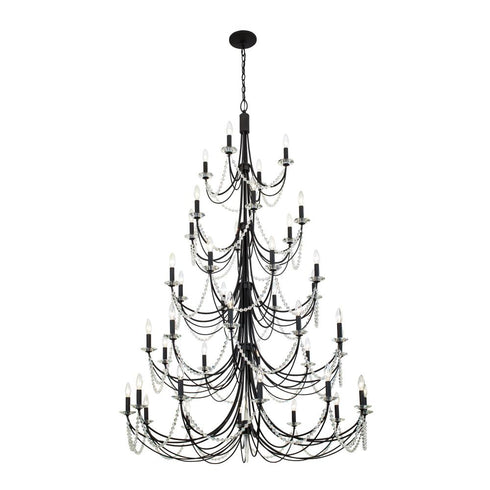 Varaluz Brentwood 40 Light 5 Tier Chandelier Carbon Model: 350C40CB