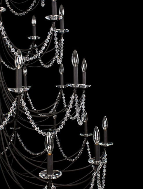 Varaluz Brentwood 40 Light 5 Tier Chandelier Carbon Model: 350C40CB