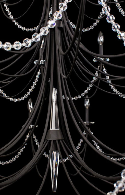 Varaluz Brentwood 40 Light 5 Tier Chandelier Carbon Model: 350C40CB