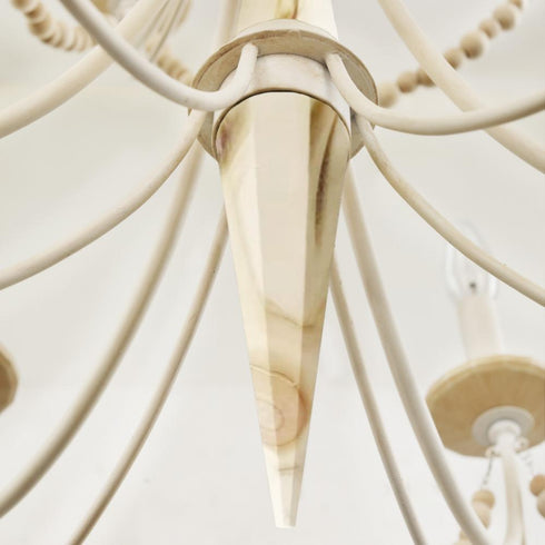 Varaluz Brentwood 8 Light Chandelier Country White Model: 350C08CW