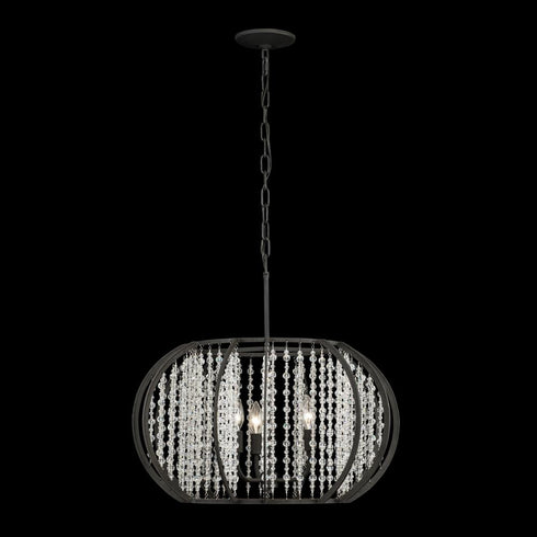 Varaluz Caesar 3 Light Pendant Carbon Model: 367P03CB