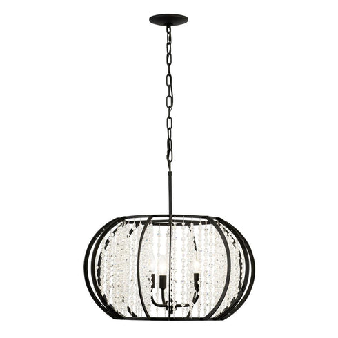 Varaluz Caesar 3 Light Pendant Carbon Model: 367P03CB