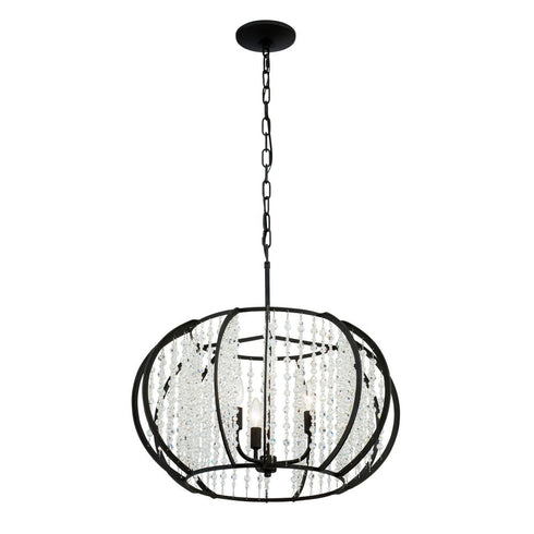 Varaluz Caesar 3 Light Pendant Carbon Model: 367P03CB