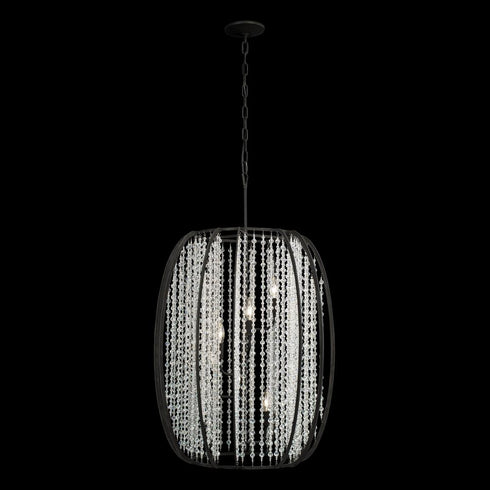 Varaluz Caesar 6 Light Foyer Carbon Model: 367F06CB