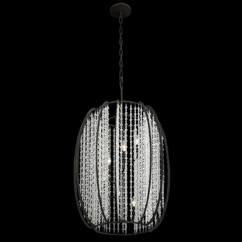 Varaluz Caesar 6 Light Foyer Carbon Model: 367F06CB