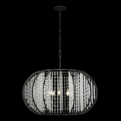 Varaluz Caesar 8 Light Pendant Carbon Model: 367P08CB