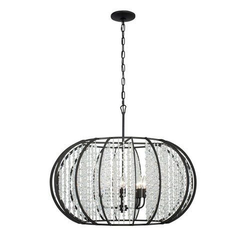 Varaluz Caesar 8 Light Pendant Carbon Model: 367P08CB