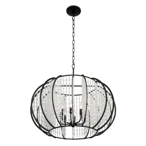 Varaluz Caesar 8 Light Pendant Carbon Model: 367P08CB