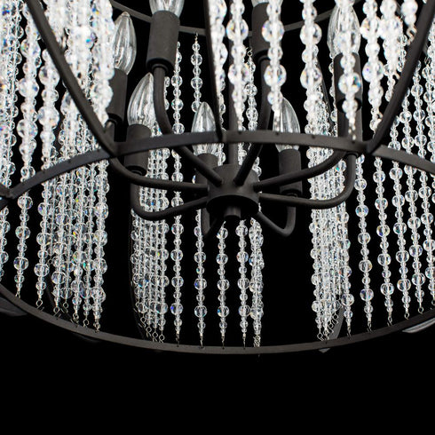 Varaluz Caesar 8 Light Pendant Carbon Model: 367P08CB