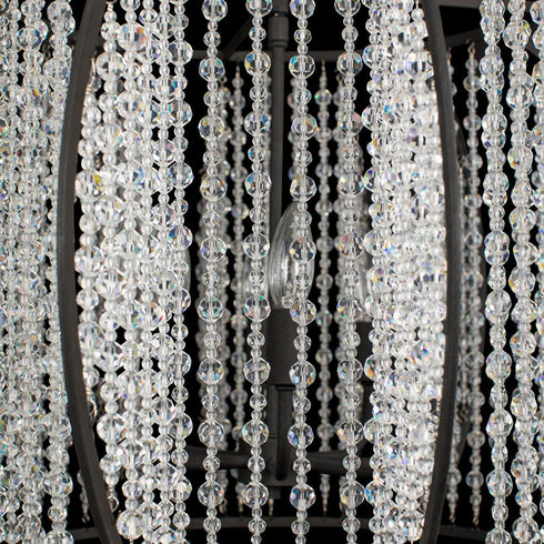 Varaluz Caesar 8 Light Pendant Carbon Model: 367P08CB
