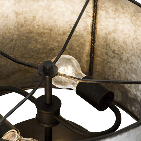 Varaluz Cannery 2 Light Table Lamp Ombre Galvanized Model: 323T02OG