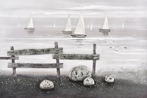 Varaluz Casa Mixed Media Beach Scene with Aluminum Accents Wall Art Model: 613104