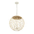 Varaluz Cayman 3 Light Orb Pendant Country White Model: 362P03CW