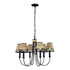 Varaluz Cayman 6 Light Chandelier Black Model: 362C06BL