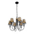Varaluz Cayman 6 Light Chandelier Black Model: 362C06BL