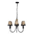Varaluz Cayman 6 Light Chandelier Black Model: 362C06BL