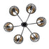 Varaluz Cayman 6 Light Chandelier Black Model: 362C06BL