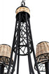 Varaluz Cayman 6 Light Chandelier Black Model: 362C06BL