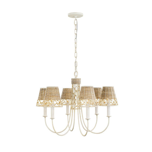 Varaluz Cayman 6 Light Chandelier Country White Model: 362C06CW