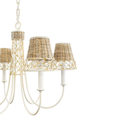 Varaluz Cayman 6 Light Chandelier Country White Model: 362C06CW