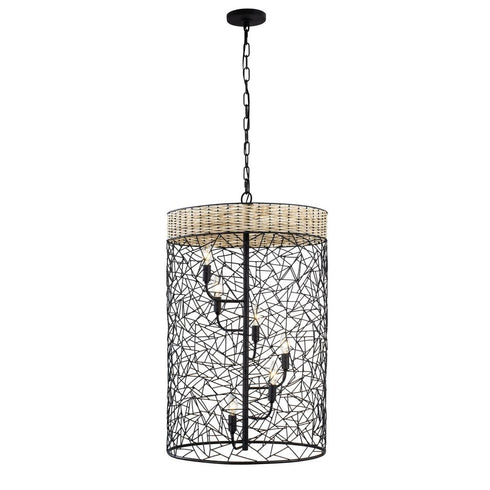 Varaluz Cayman 6 Light Foyer Black Model: 362F06BL